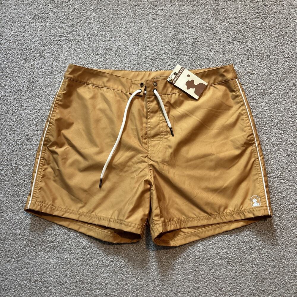 Dandy Del Mar Riviera Swim Short Mens 33 Burnt Sienna Orange Board Shorts NWT